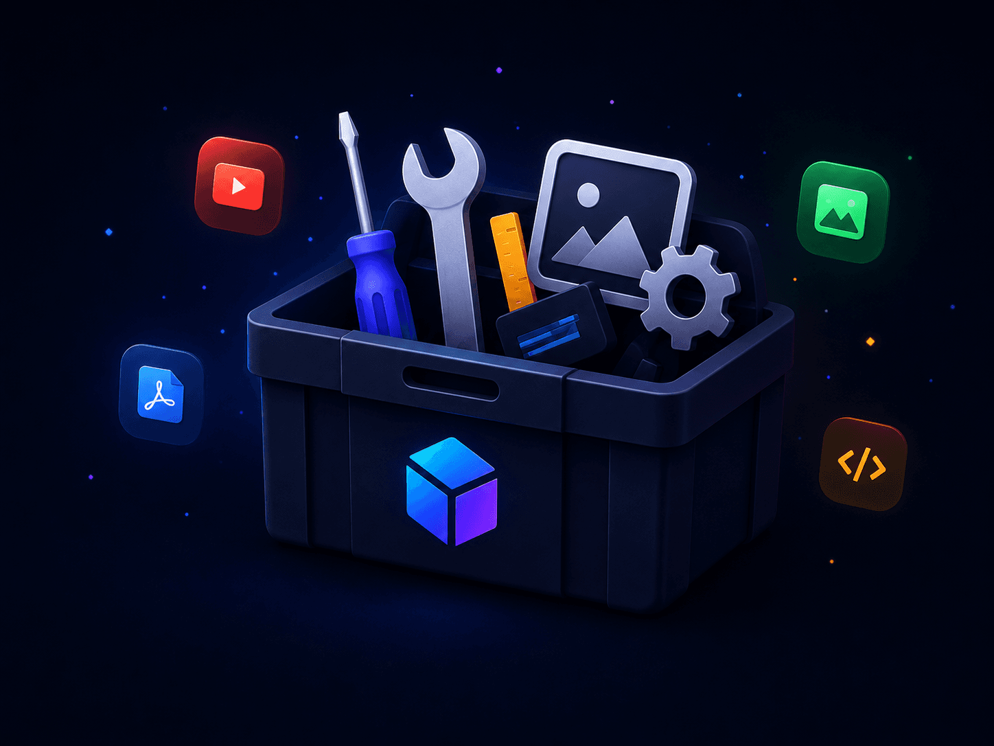 A toolbox filled with useful digital tools